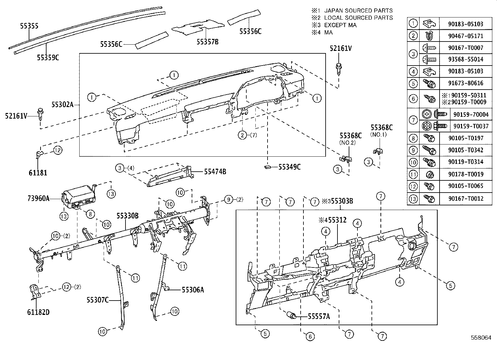 Exploded illustration 558064