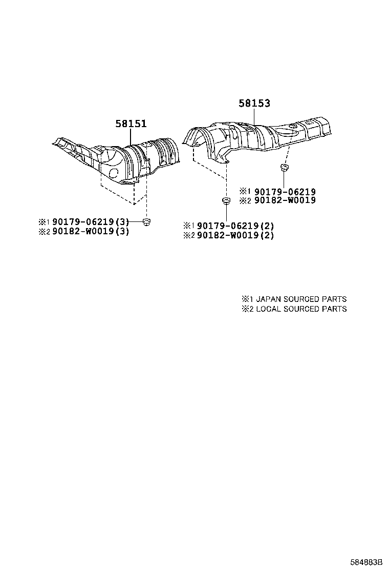 Exploded illustration 584883B
