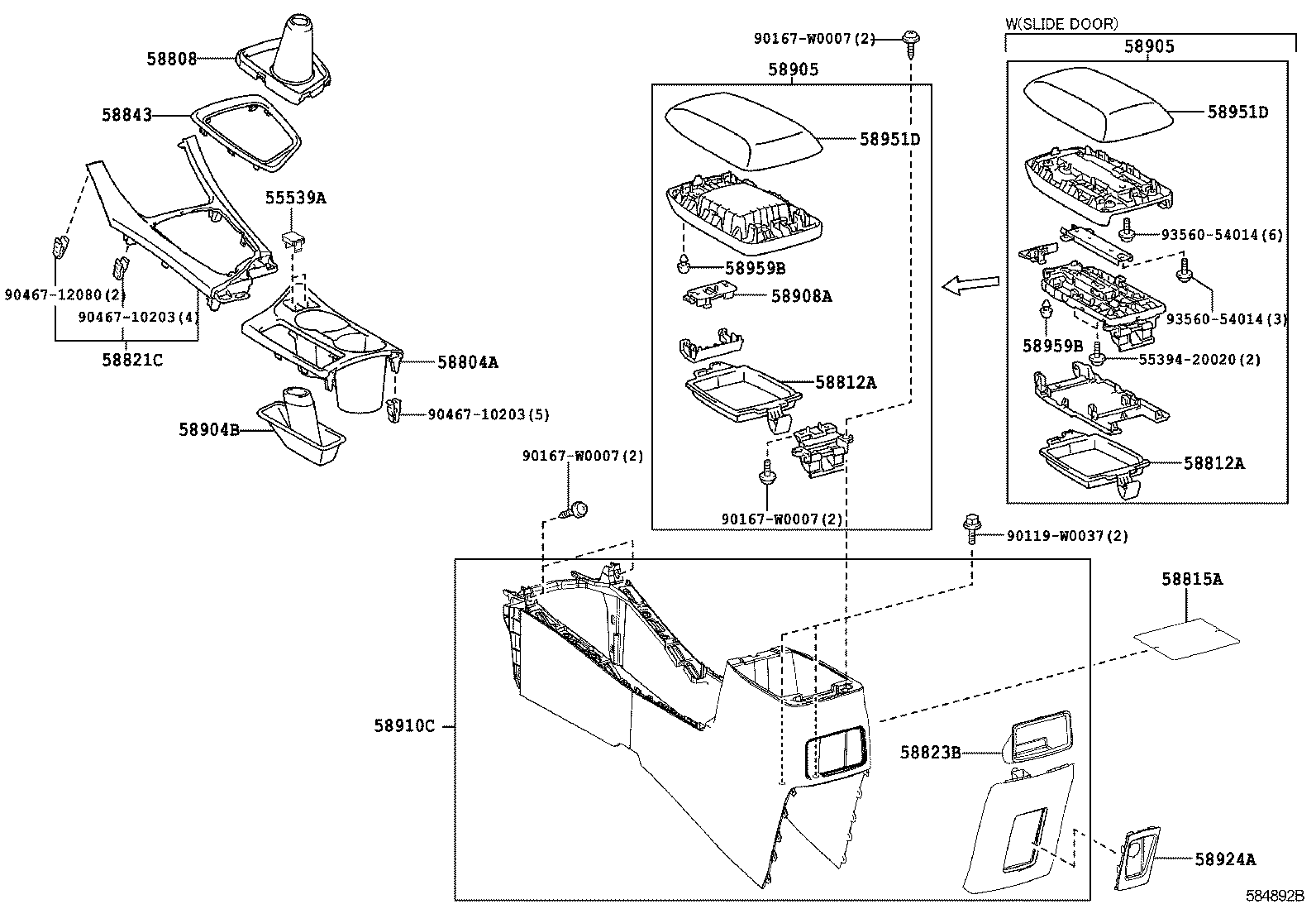 Exploded illustration 584892B