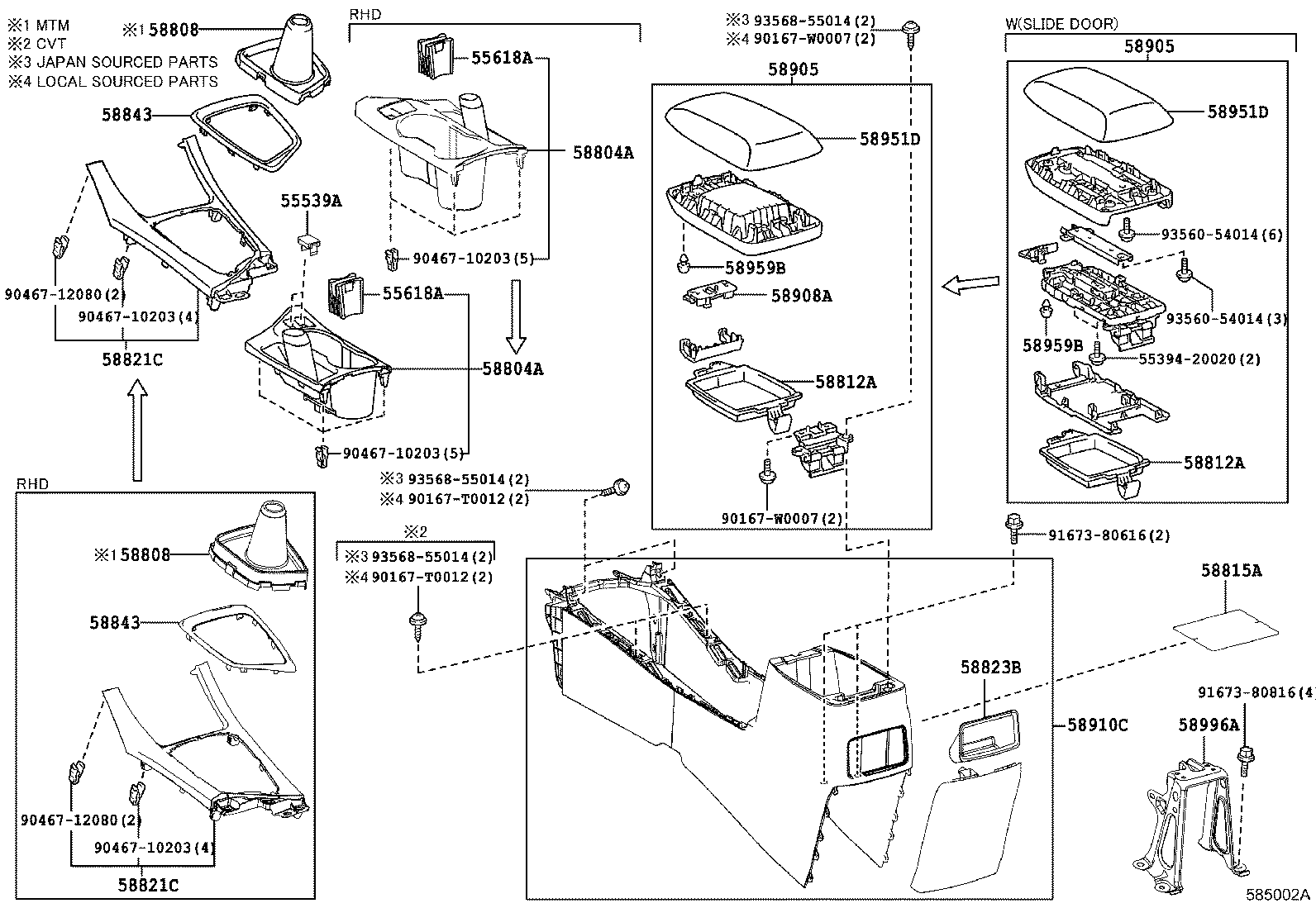Exploded illustration 585002A
