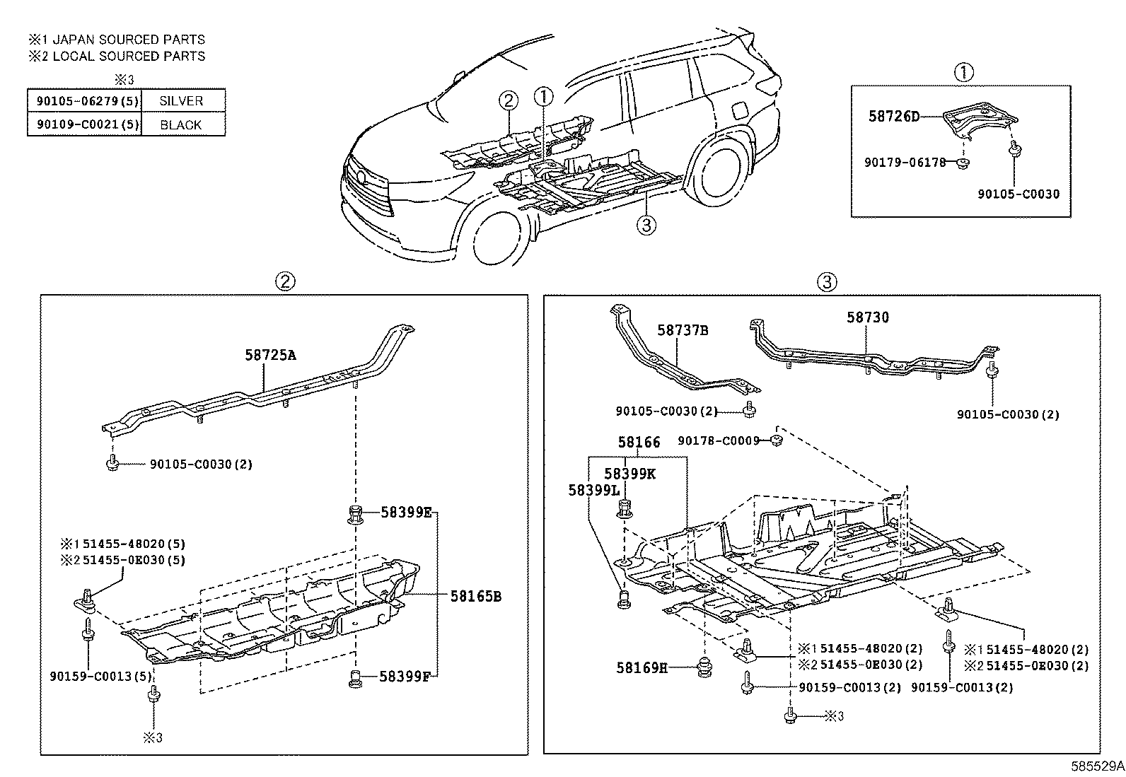 Exploded illustration 585529A