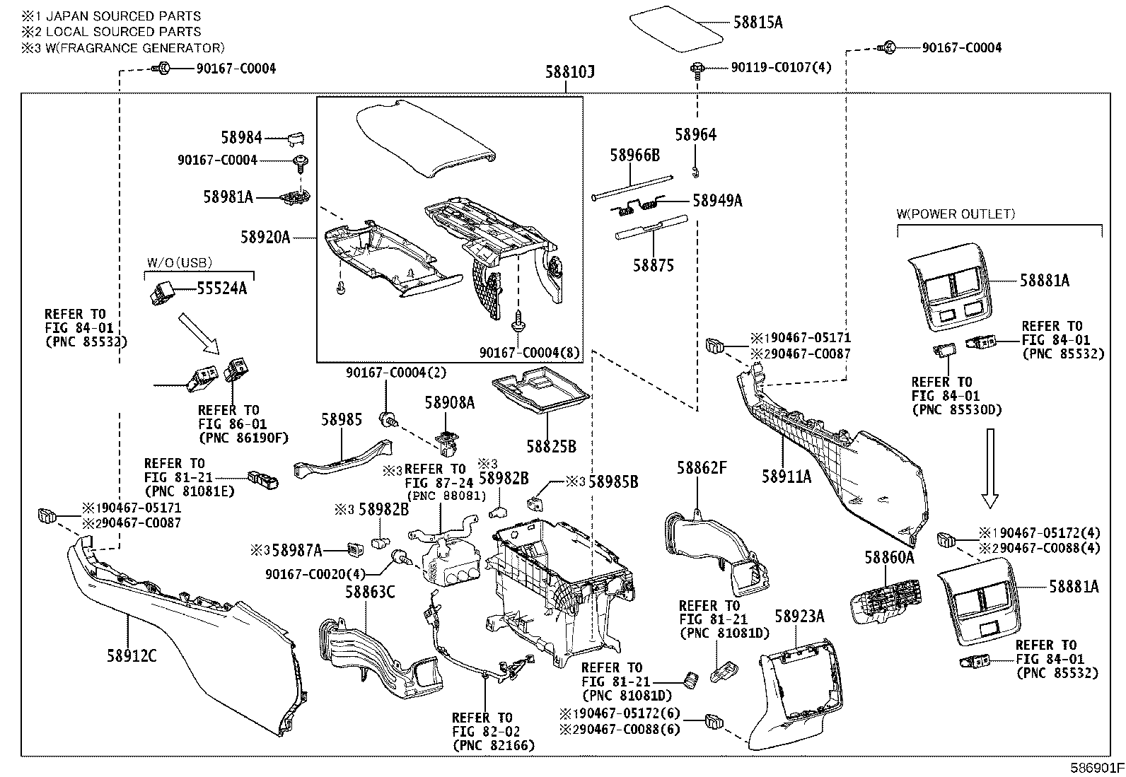 Exploded illustration 586901F