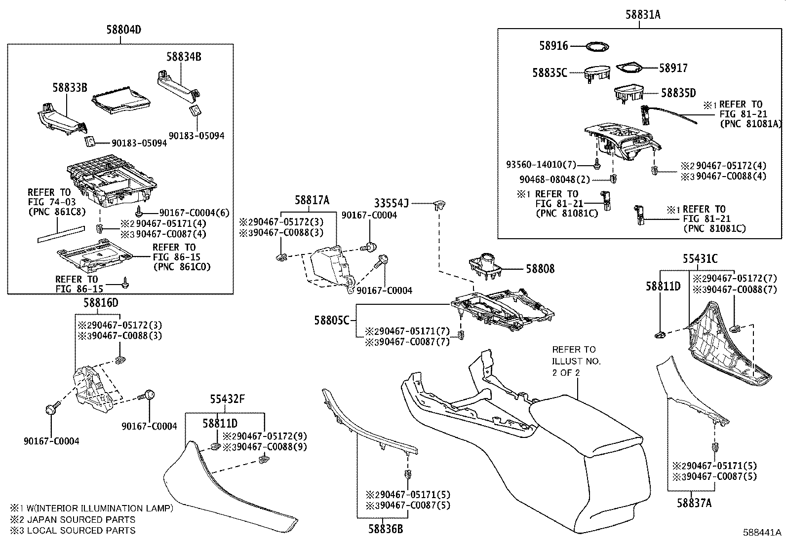 Exploded illustration 588441A