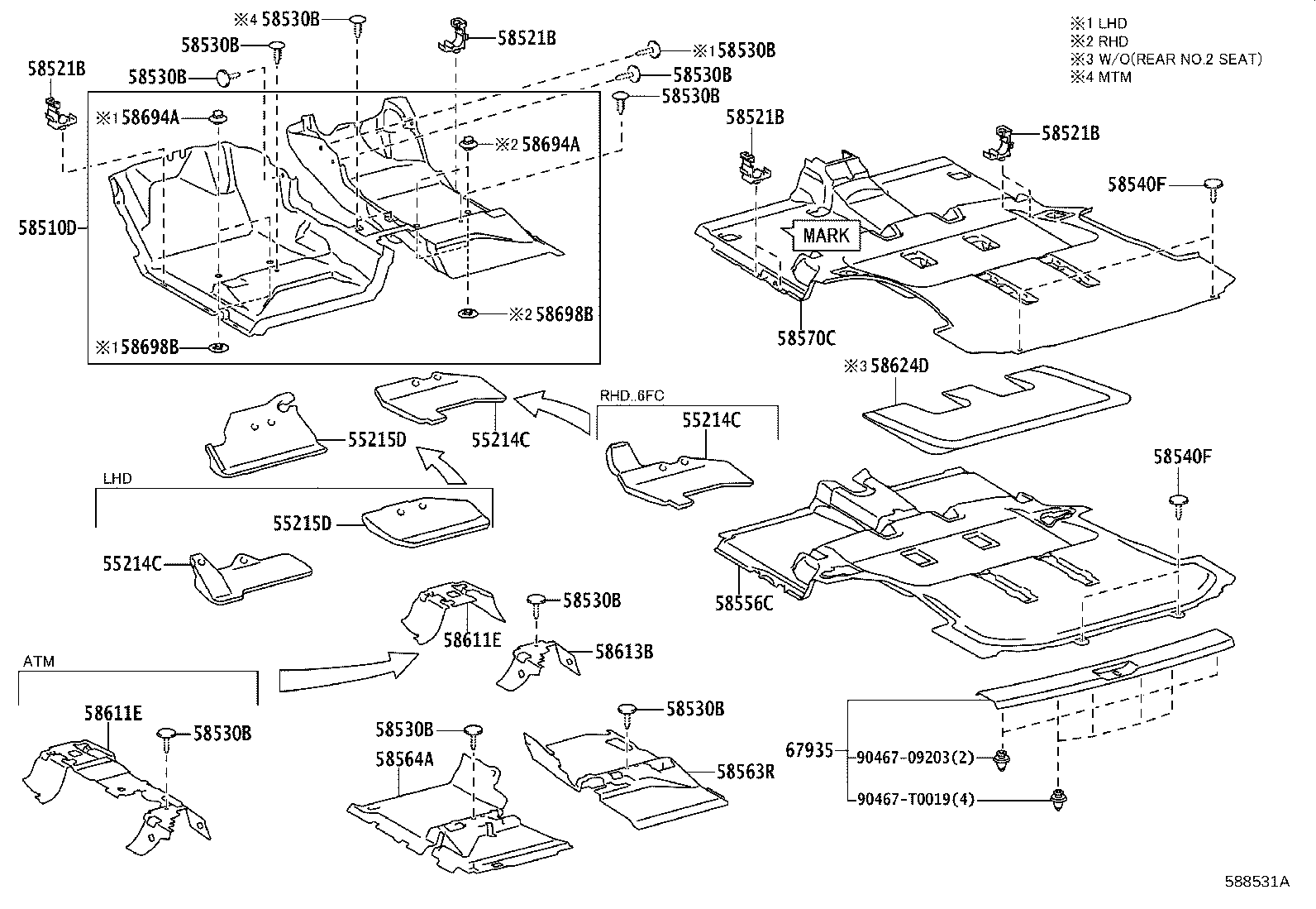Exploded illustration 588531A