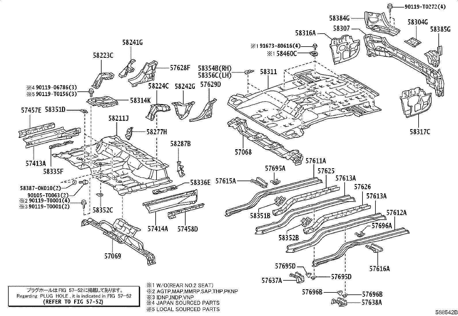 Exploded illustration 588542B