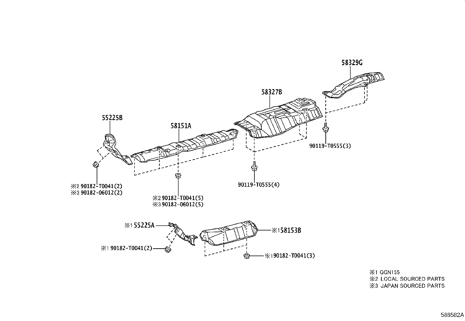 Exploded illustration 588582A