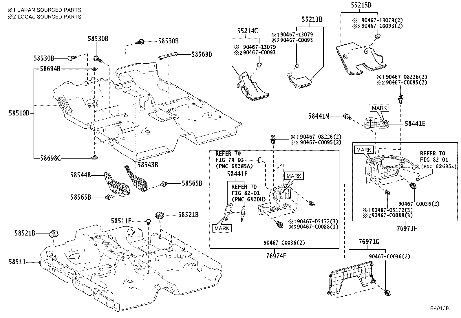 Exploded illustration 5891JB