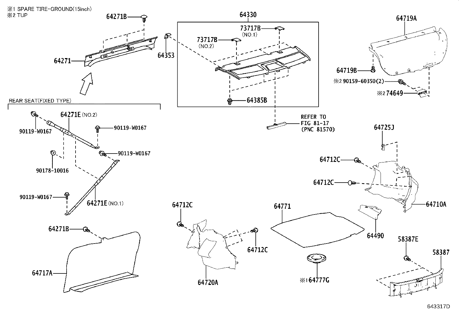 Exploded illustration 643317D