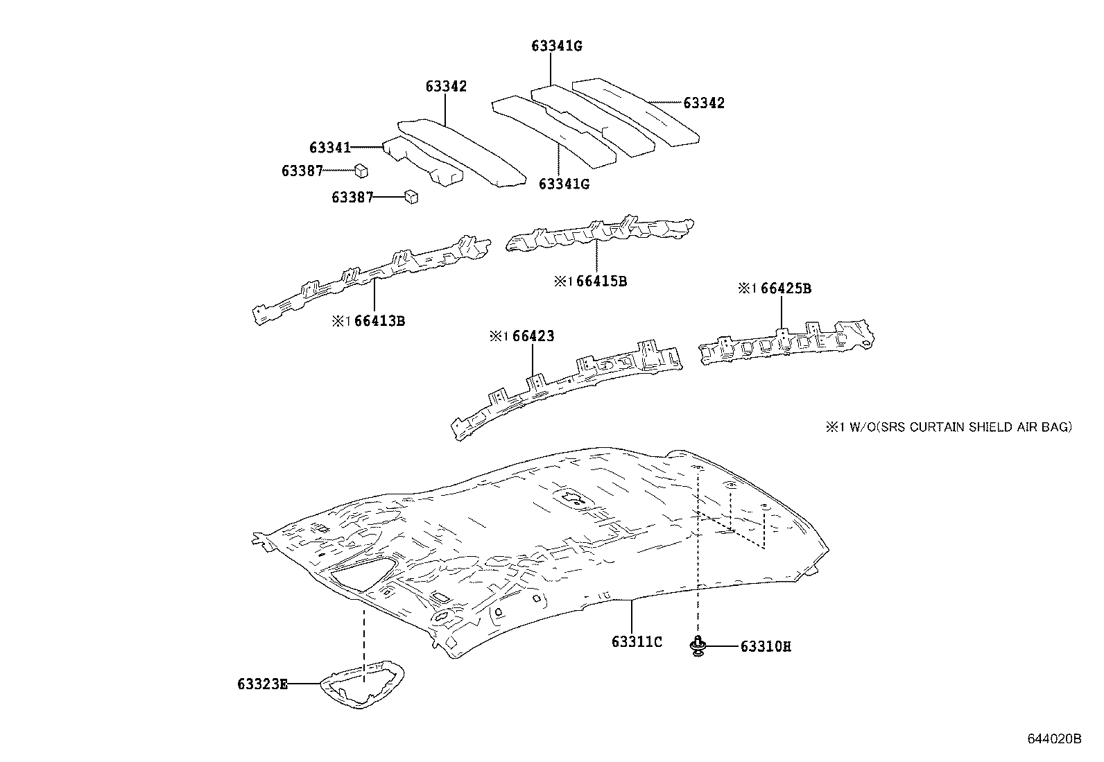 Exploded illustration 644020B
