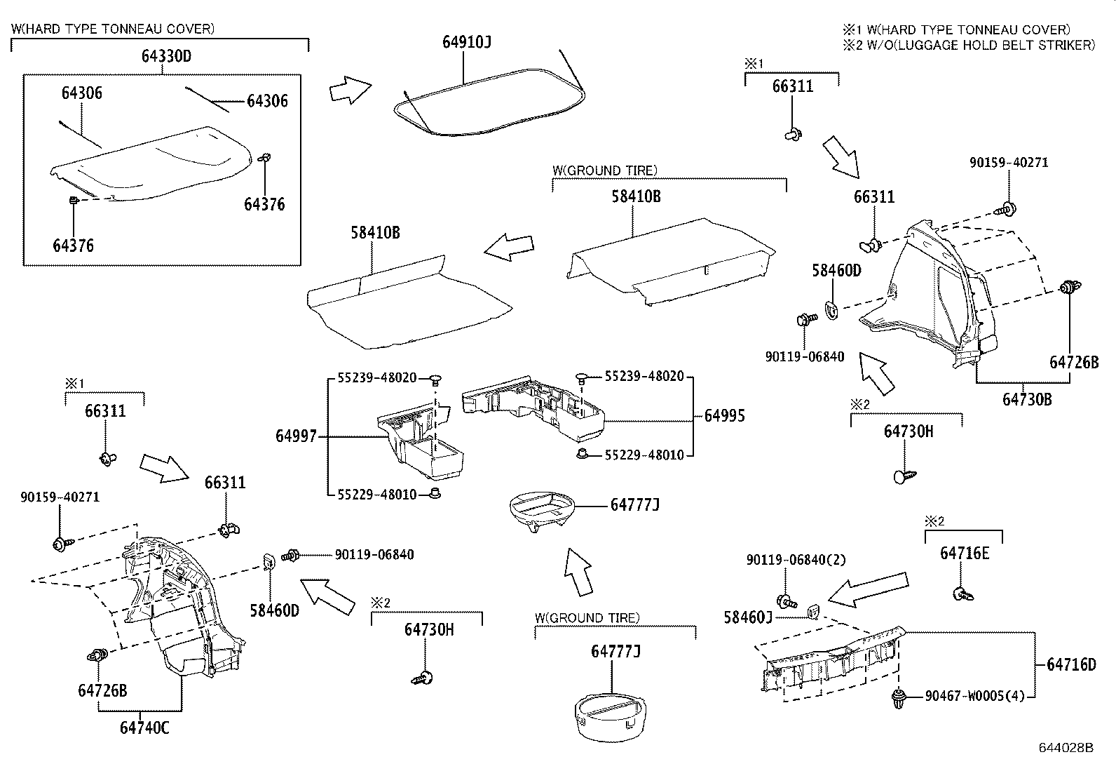 Exploded illustration 644028B