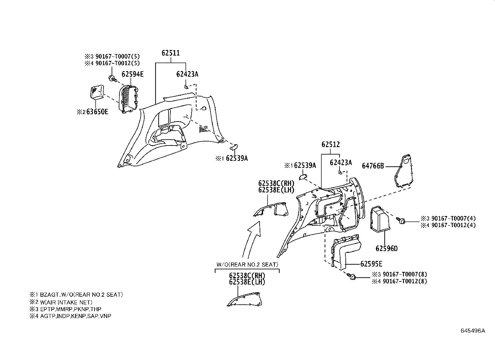Exploded illustration 645496A