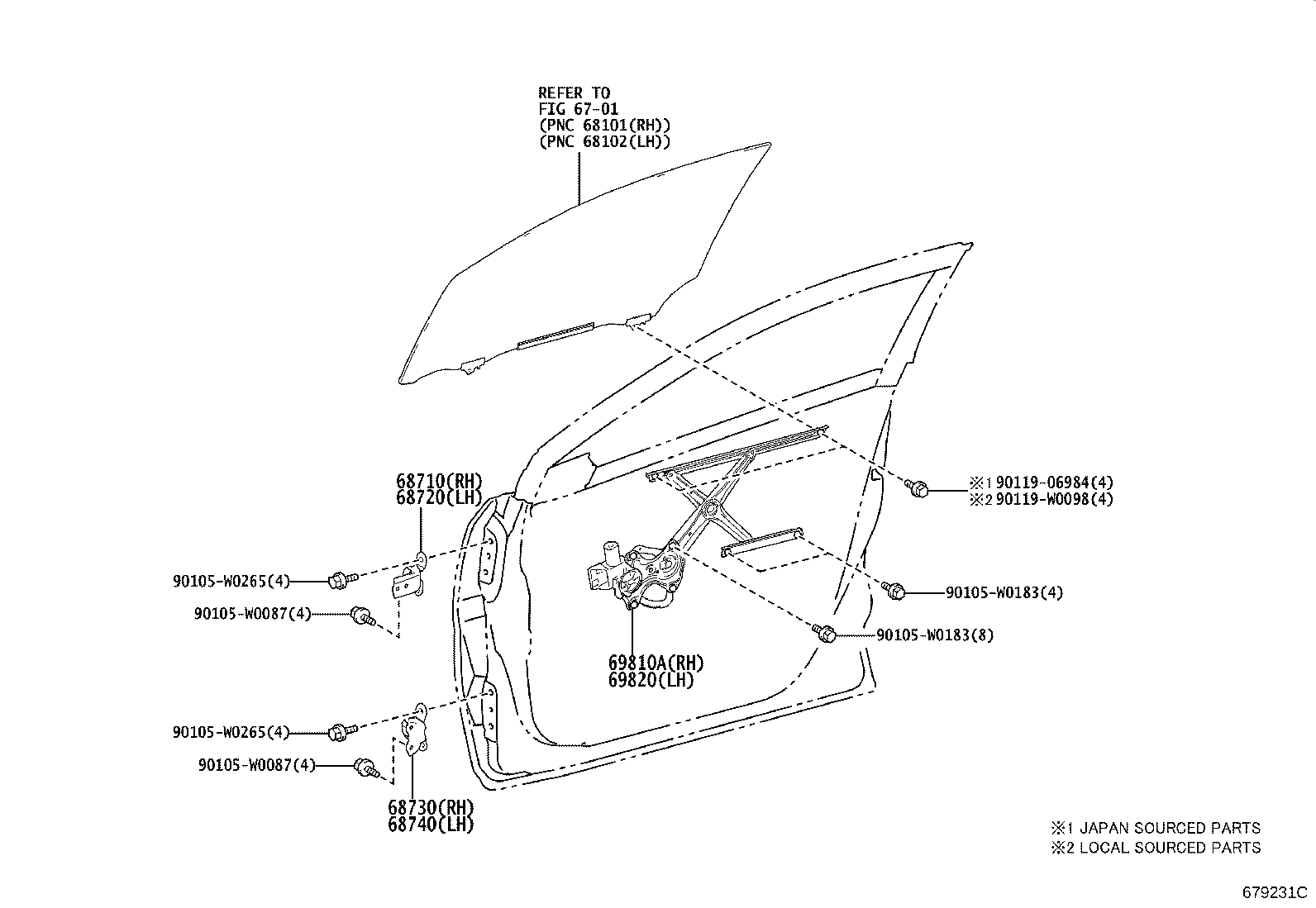 Exploded illustration 679231C