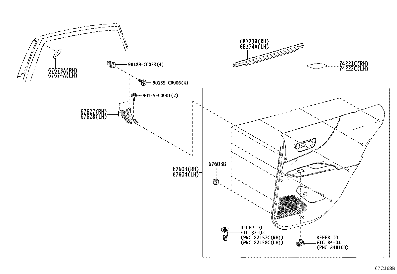 Exploded illustration 67C163B