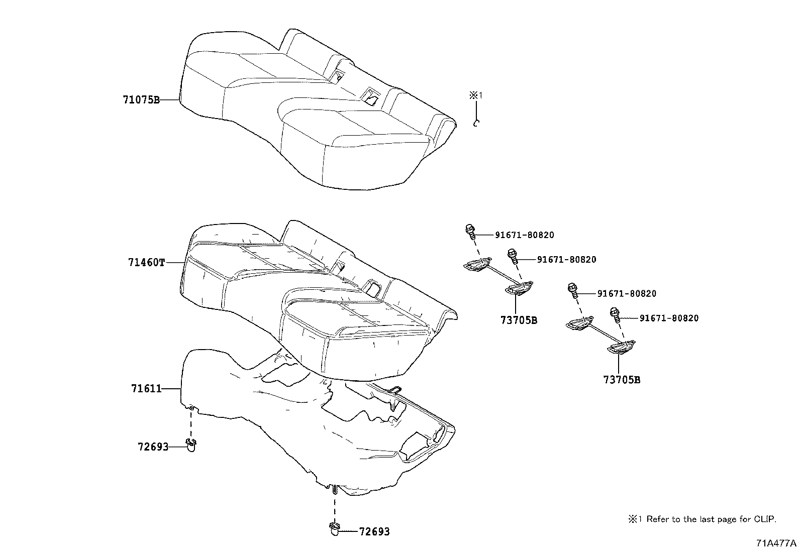 Exploded illustration 71A477A