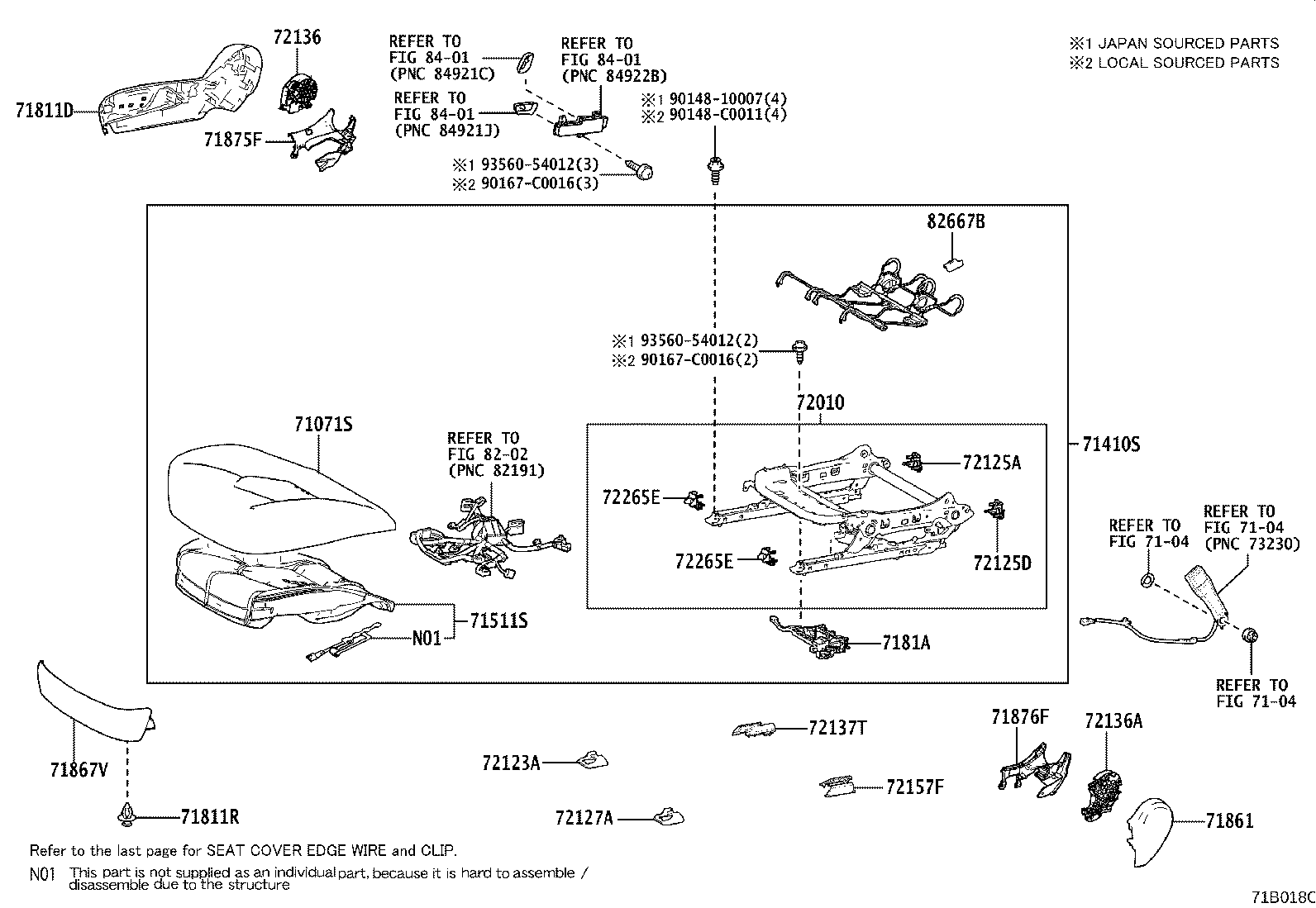 Exploded illustration 71B018C