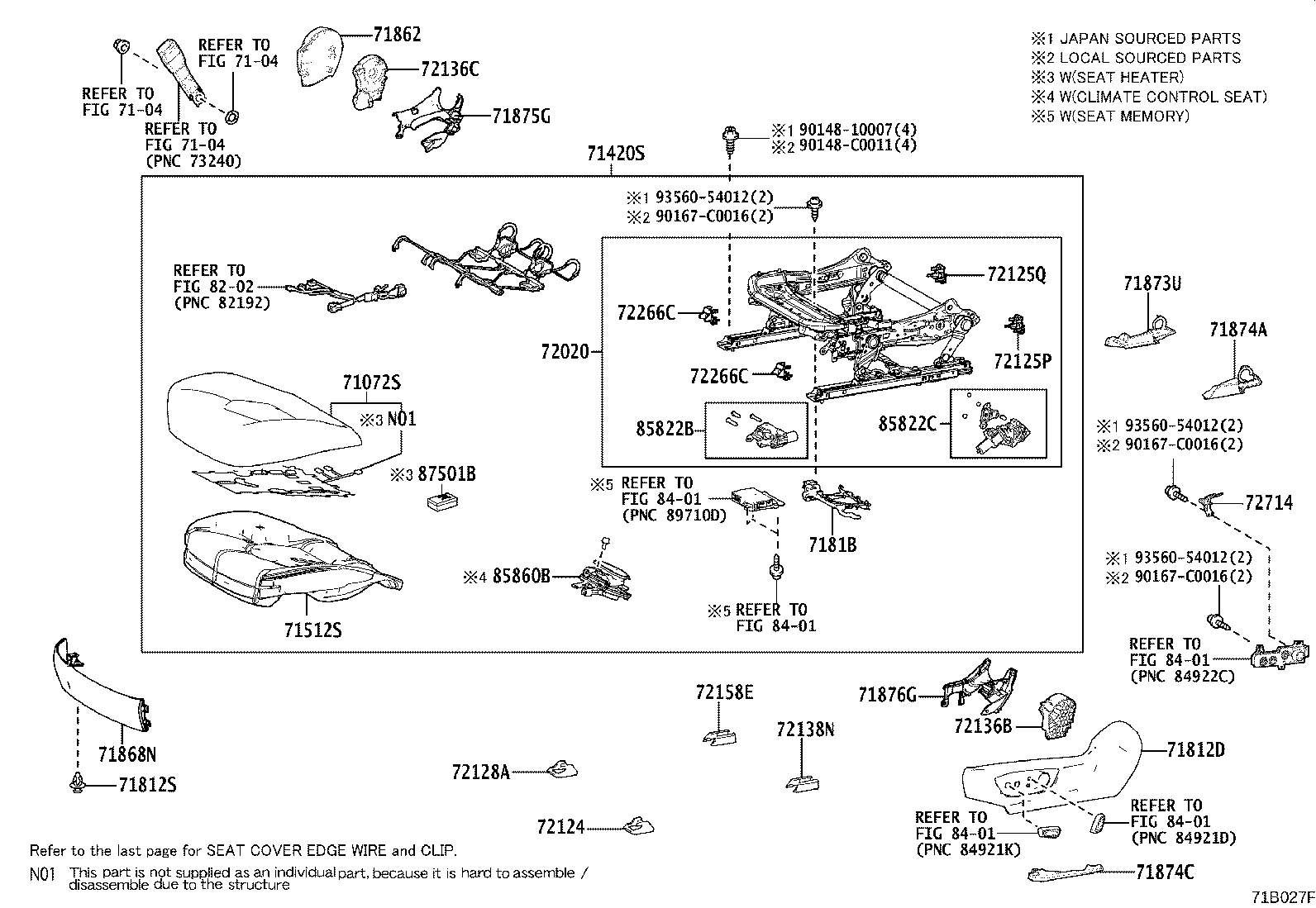 Exploded illustration 71B027F