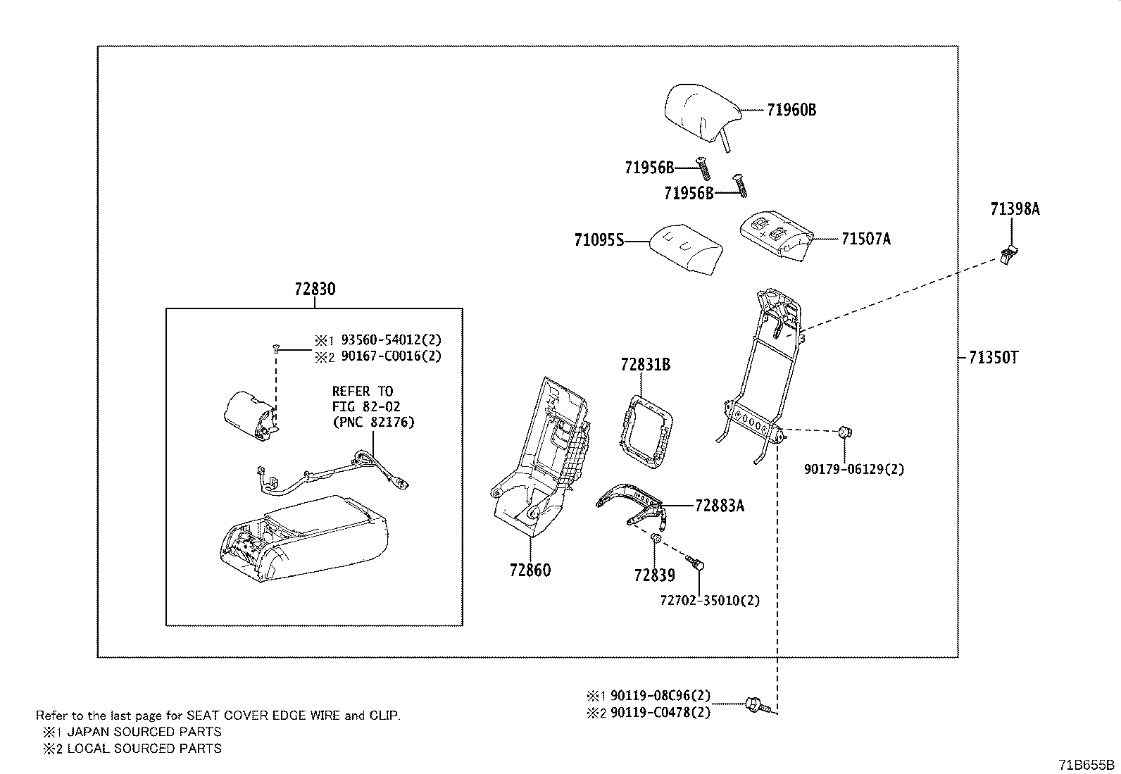 Exploded illustration 71B655B