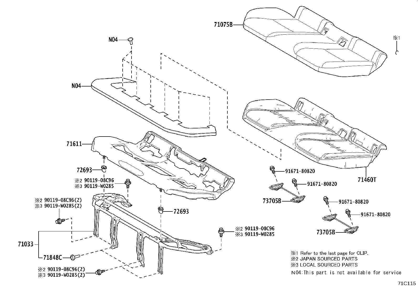 Exploded illustration 71C115