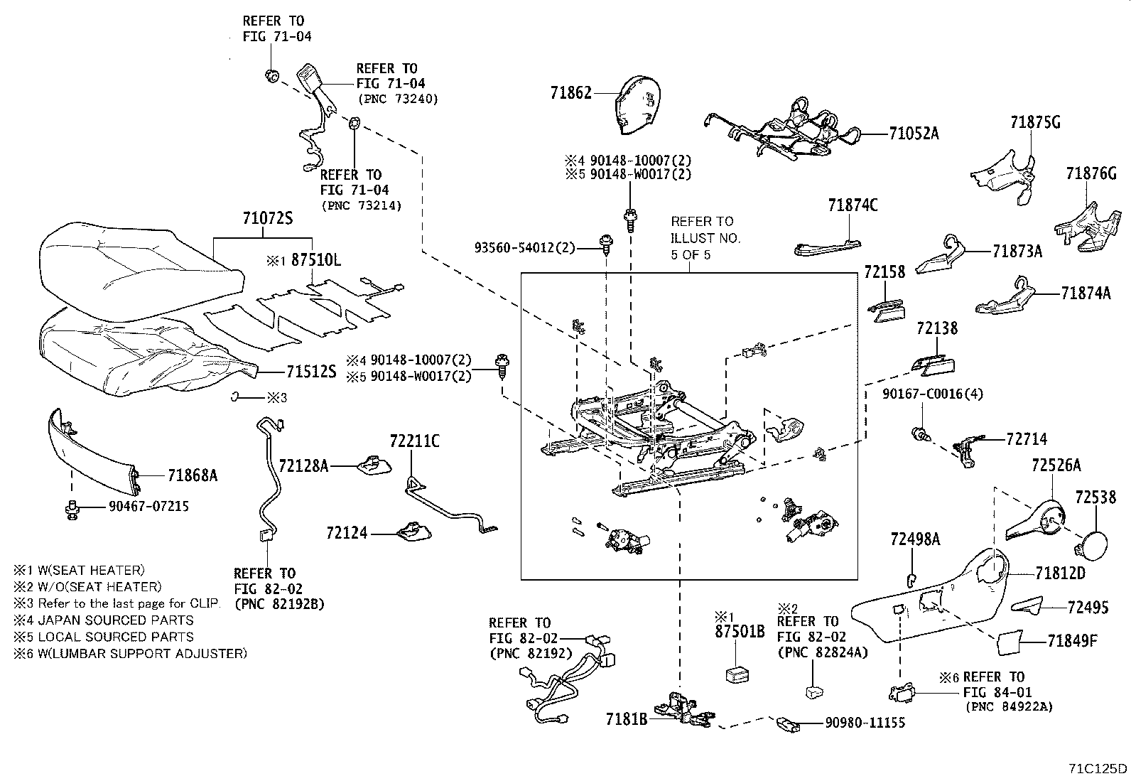 Exploded illustration 71C125D