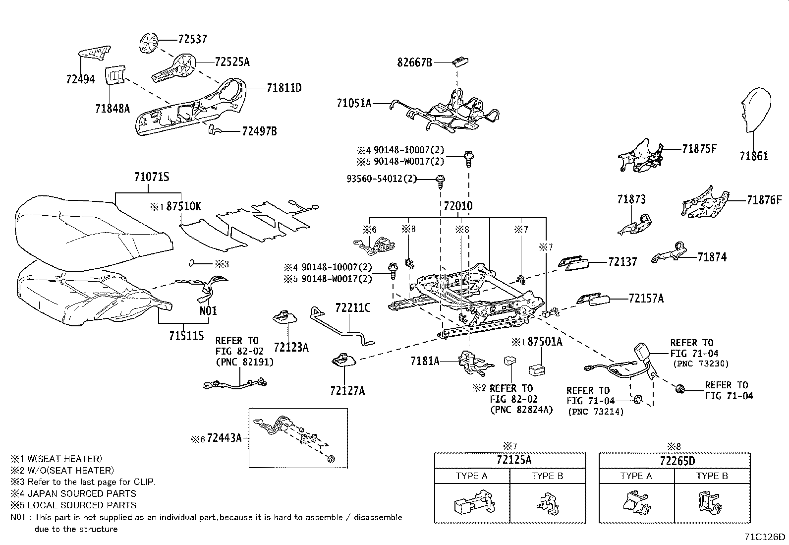 Exploded illustration 71C126D