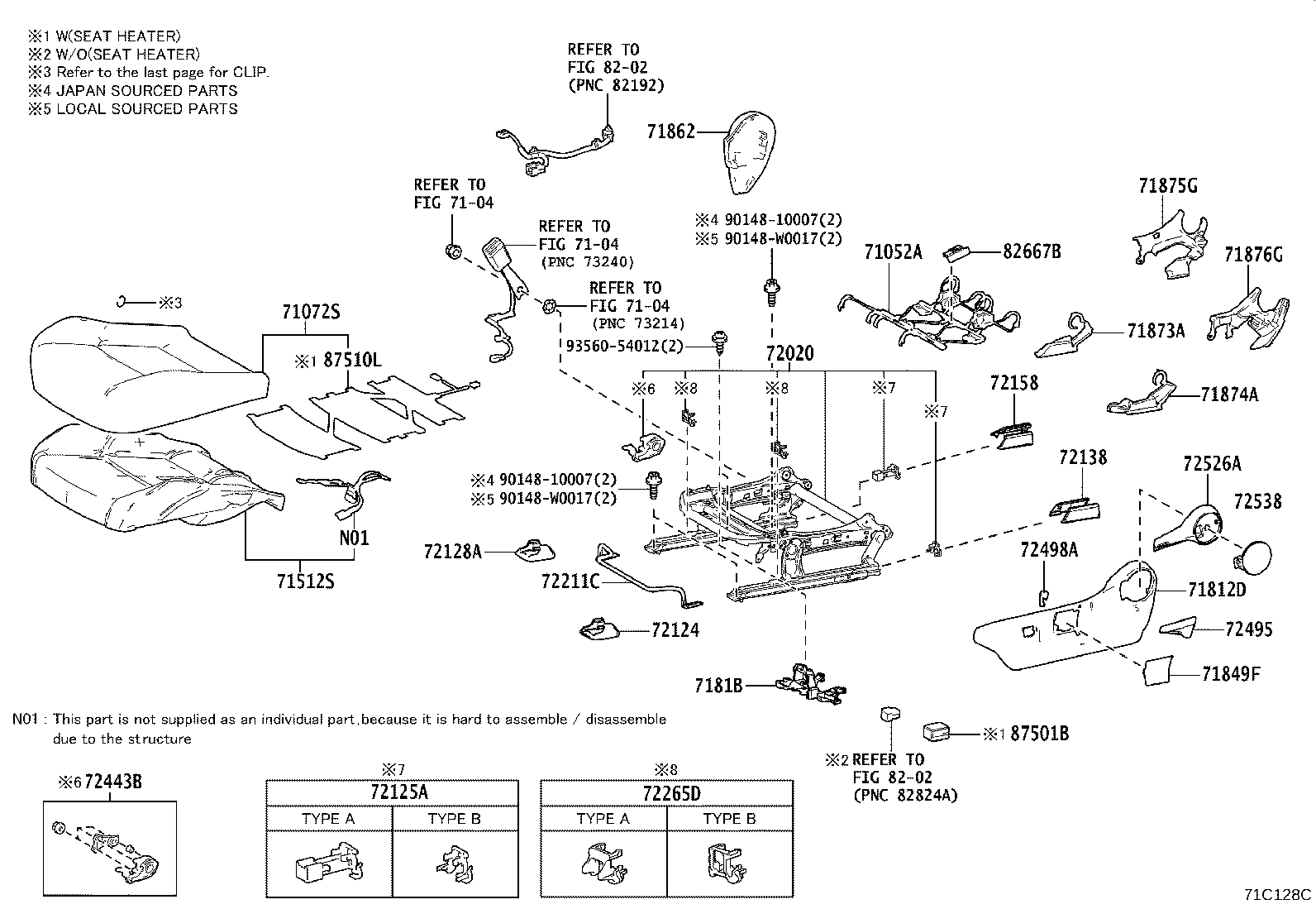 Exploded illustration 71C128C
