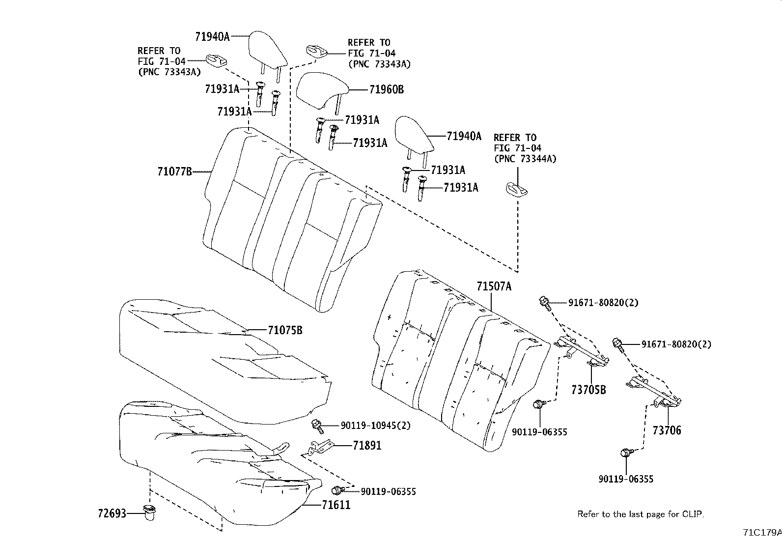 Exploded illustration 71C179A