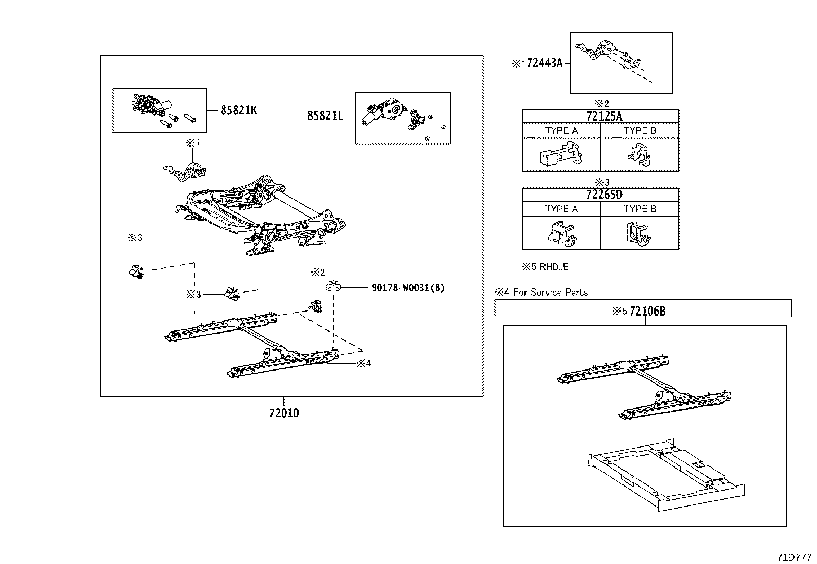 Exploded illustration 71D777