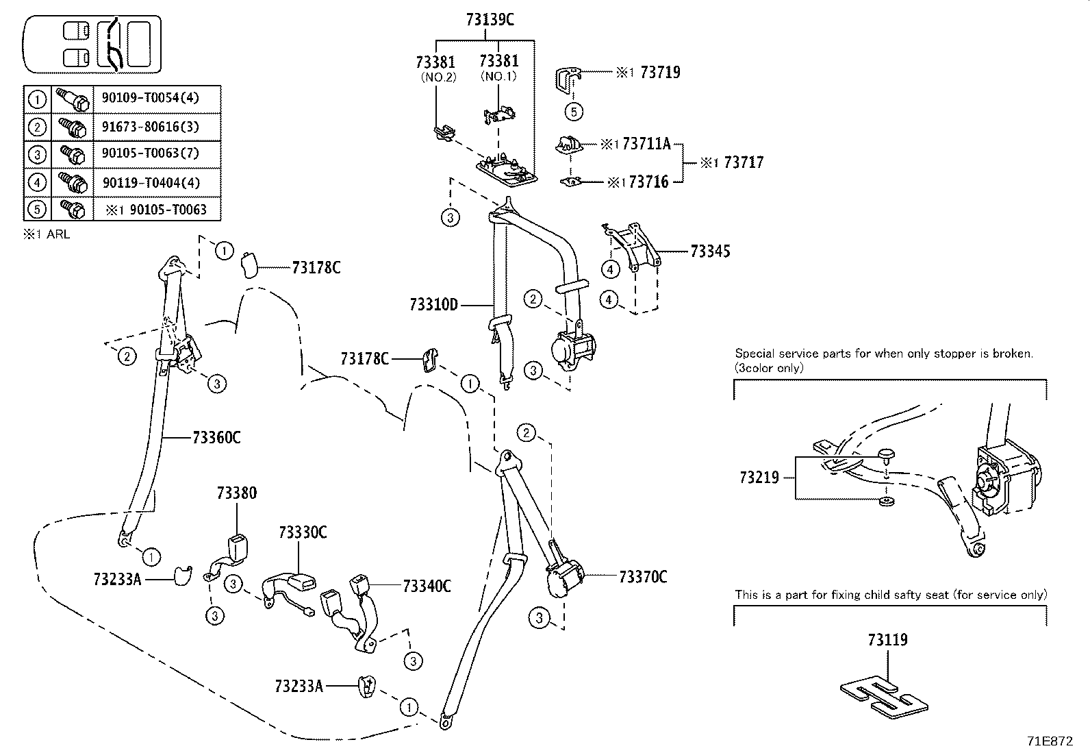 Exploded illustration 71E872