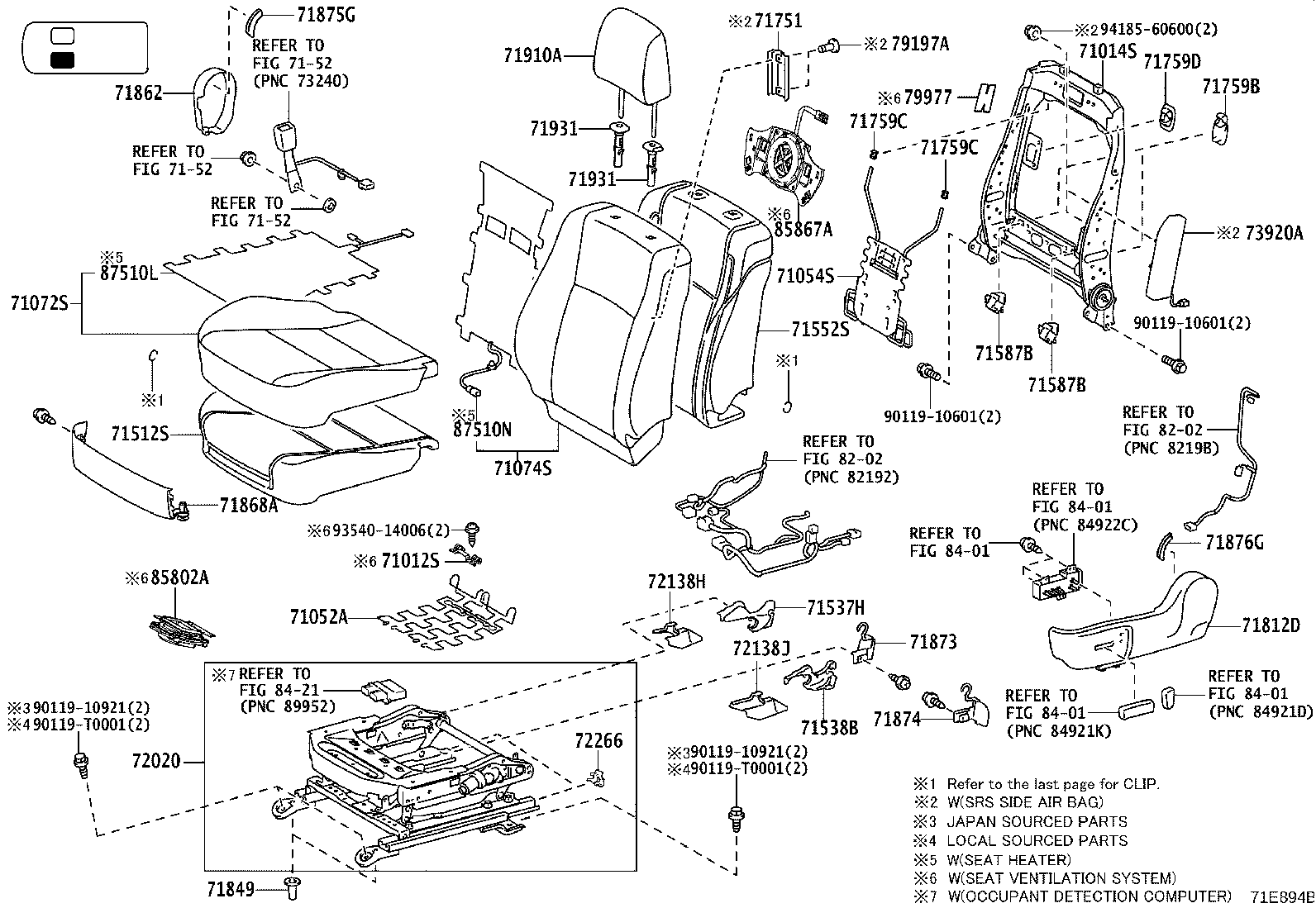 Exploded illustration 71E894B