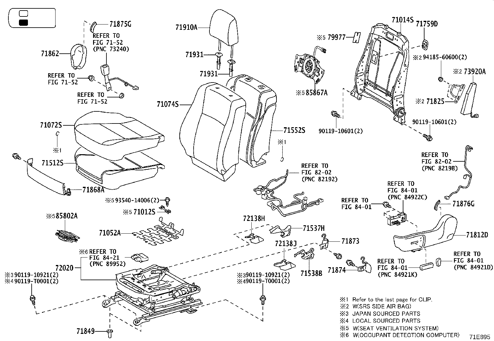 Exploded illustration 71E895