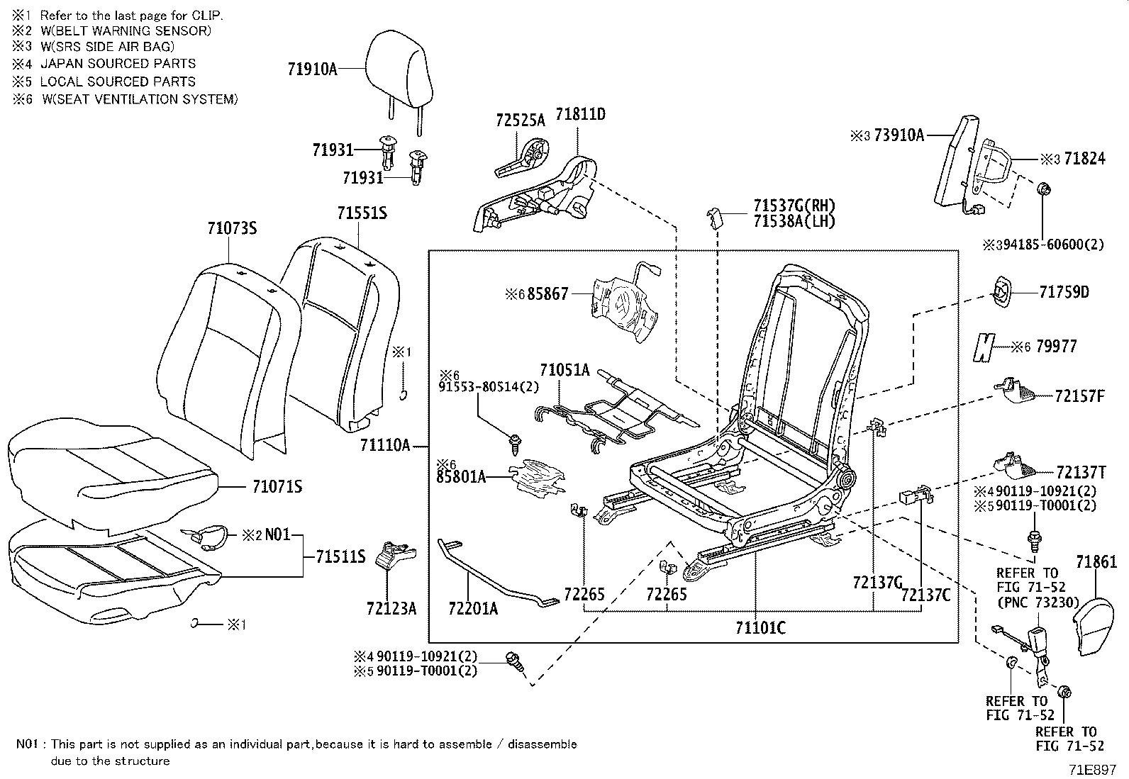 Exploded illustration 71E897