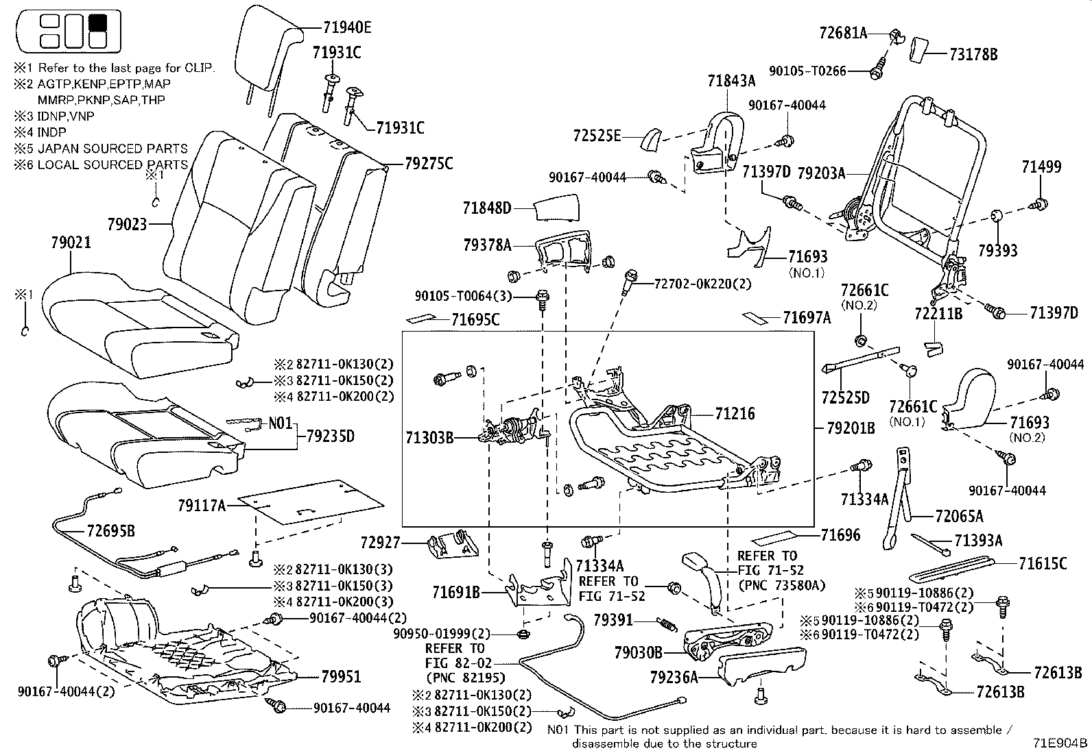 Exploded illustration 71E904B