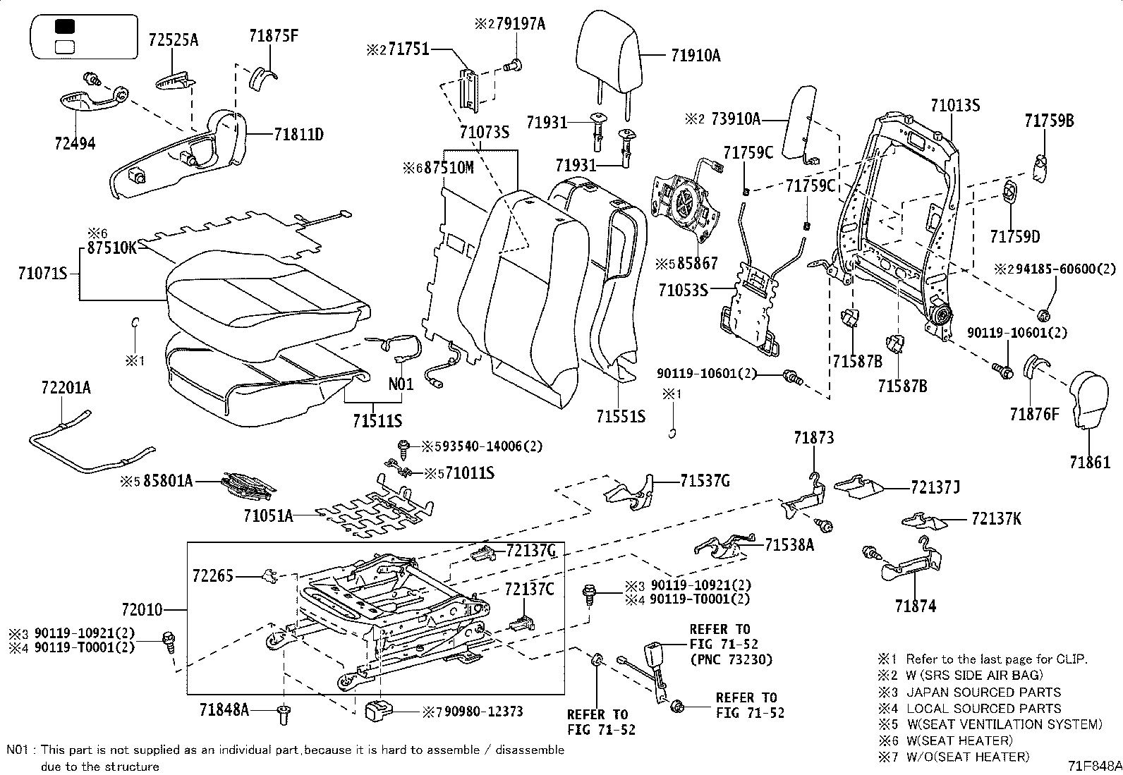 Exploded illustration 71F848A