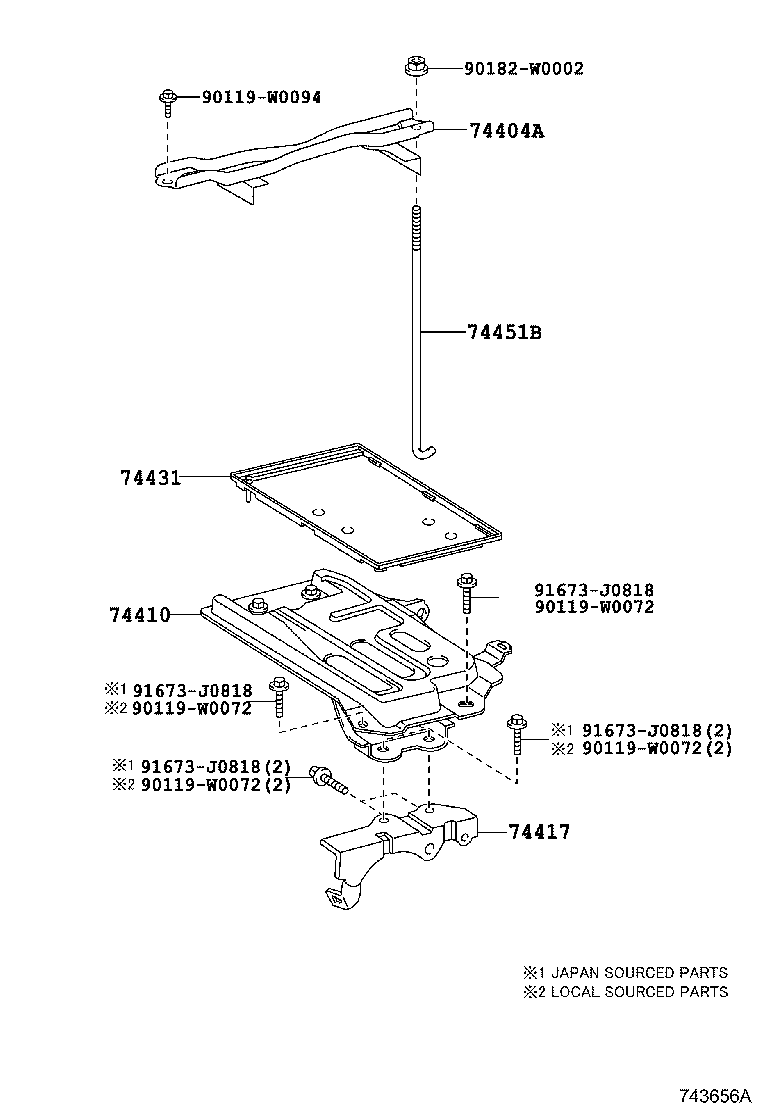 Exploded illustration 743656A