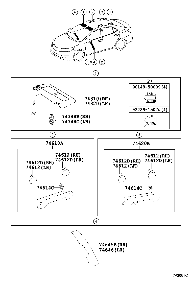 Exploded illustration 743661C