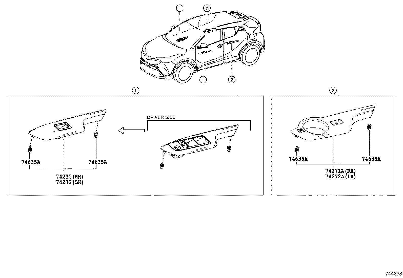Exploded illustration 744393