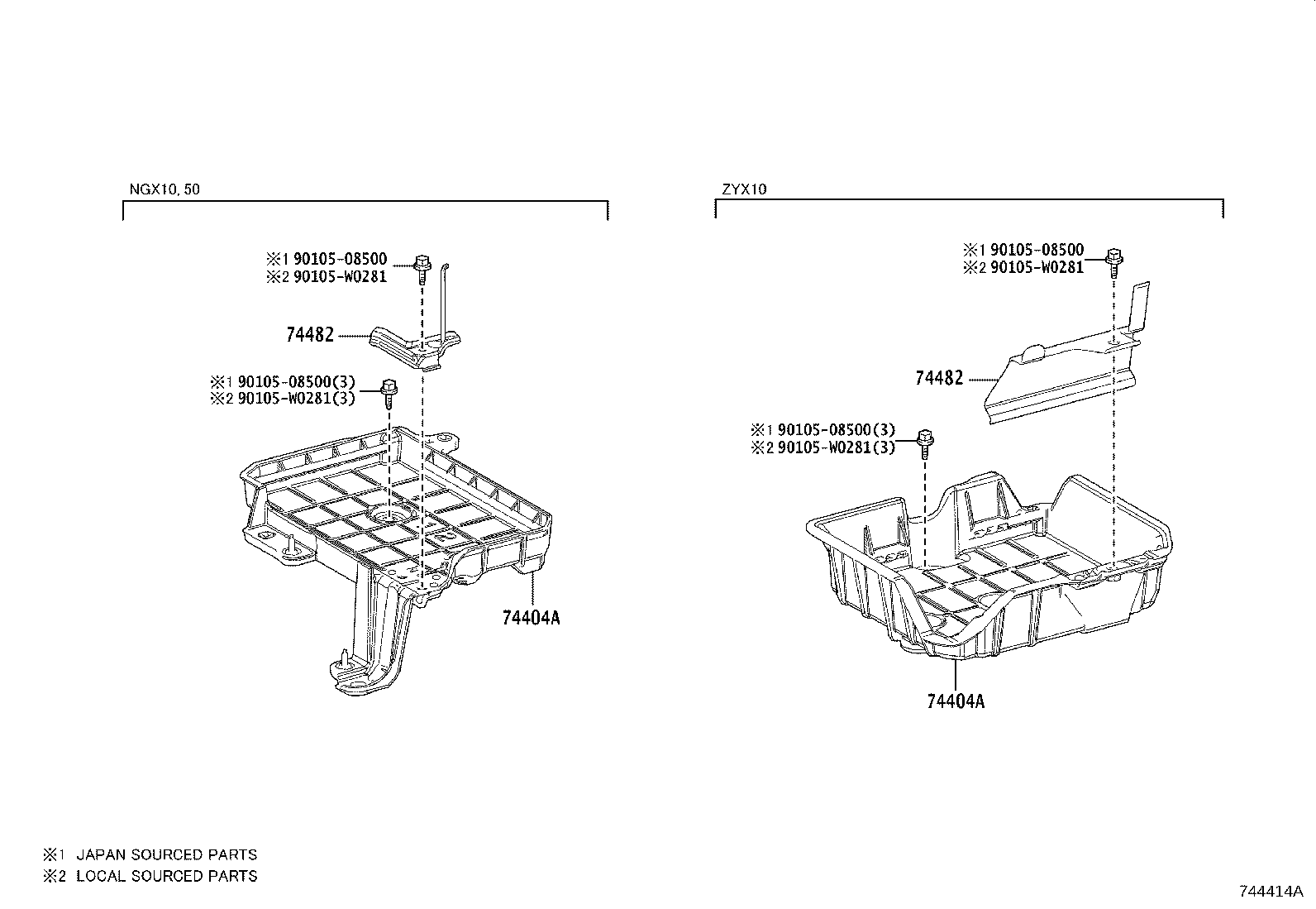 Exploded illustration 744414A