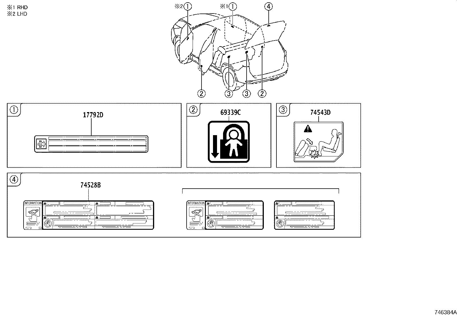 Exploded illustration 746384A