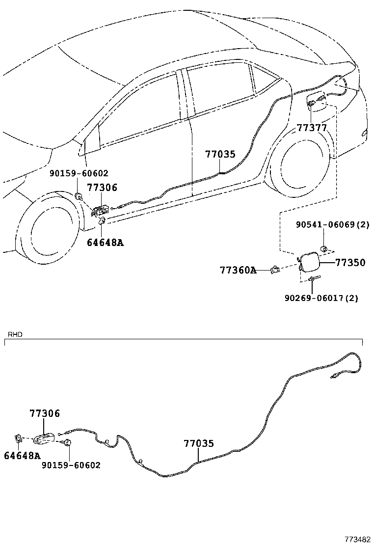 Exploded illustration 773482A