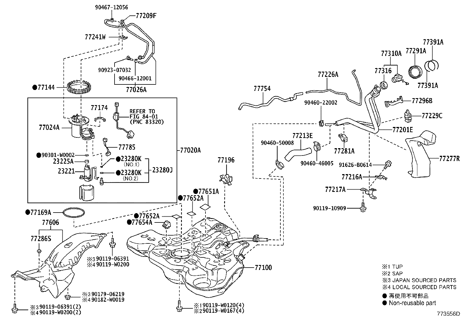 Exploded illustration 773556D