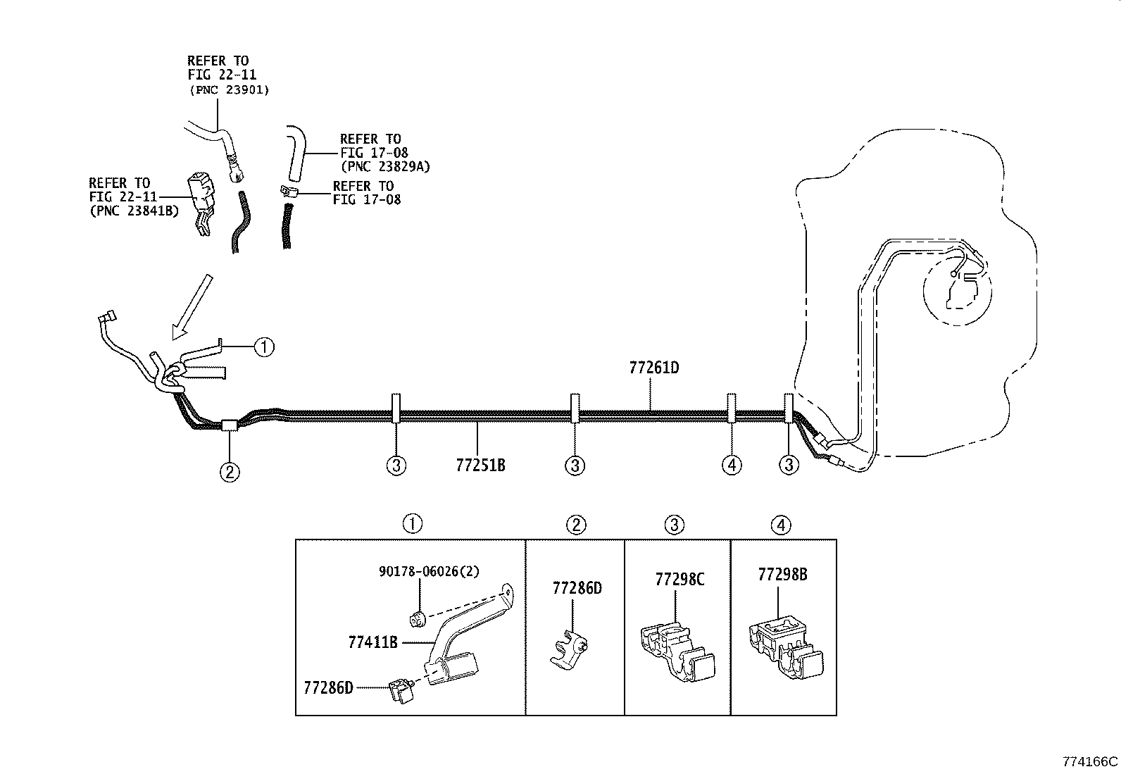 Exploded illustration 774166C