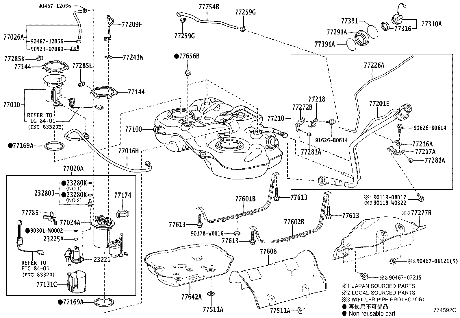 Exploded illustration 774592C