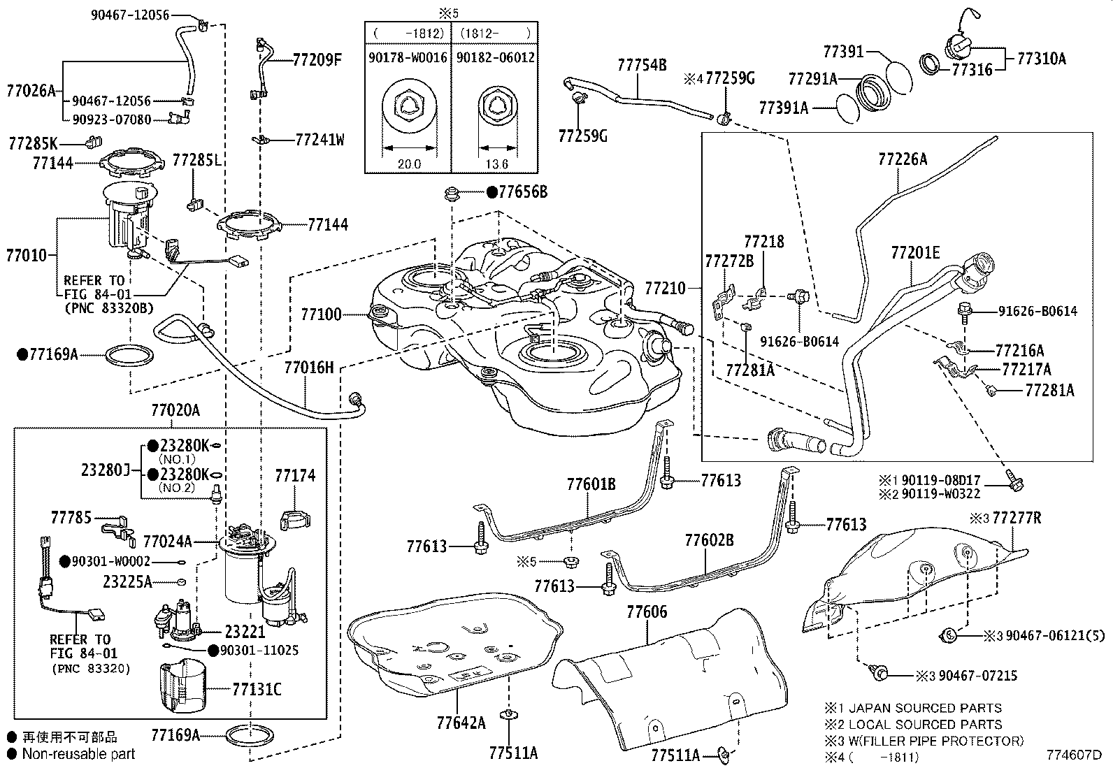 Exploded illustration 774607D