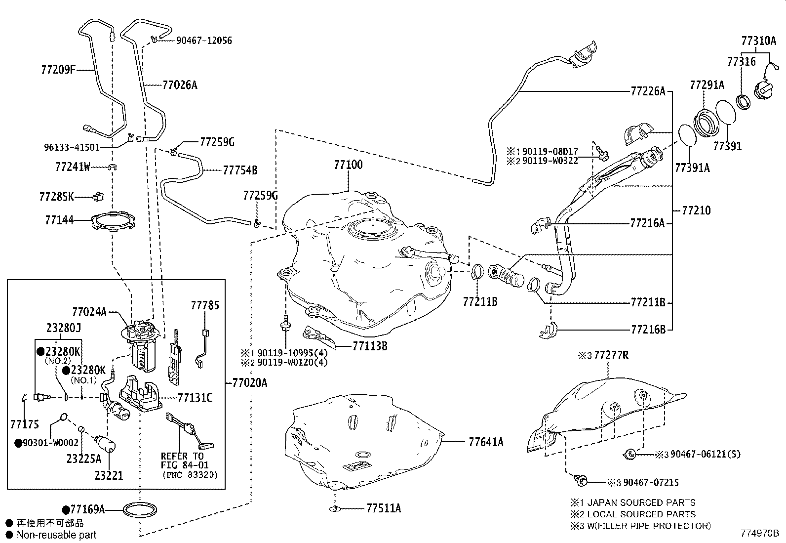 Exploded illustration 774970B