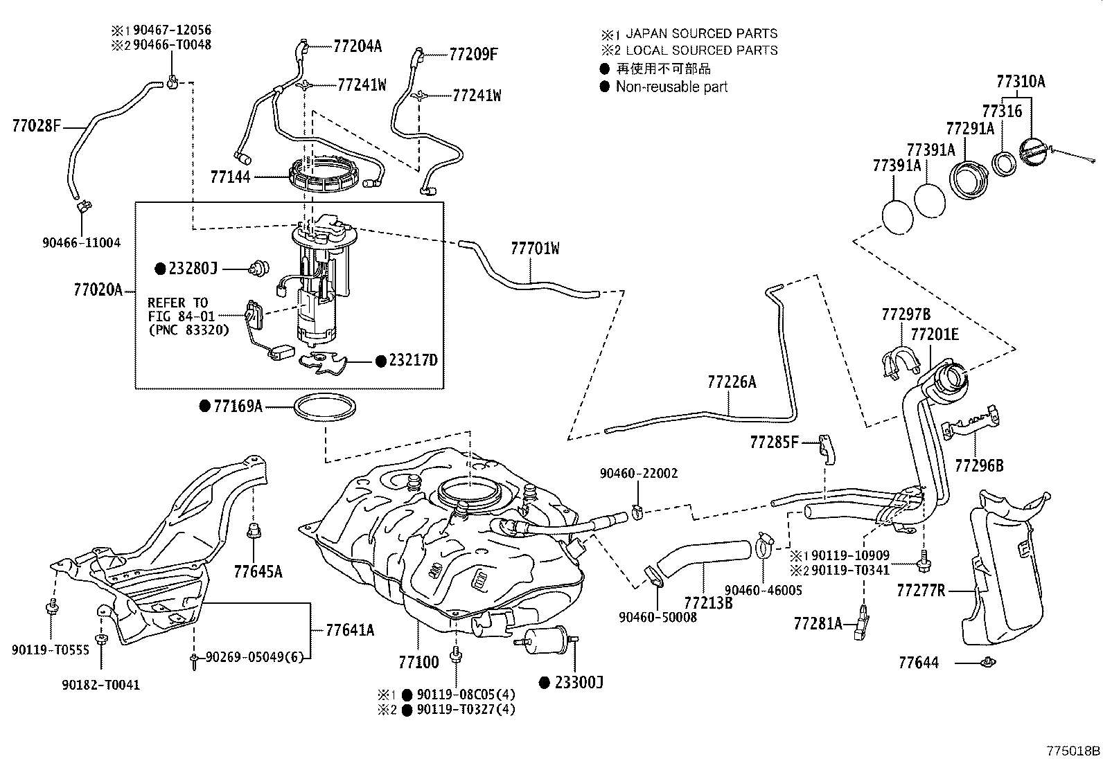 Exploded illustration 775018B
