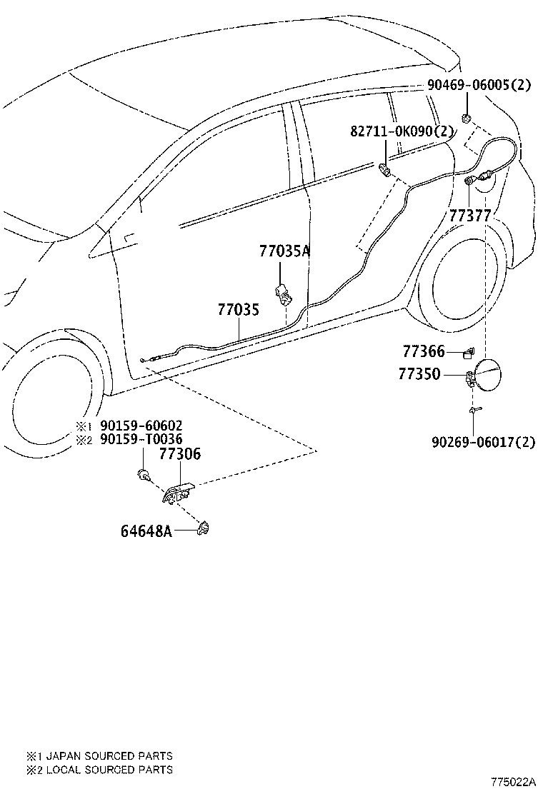 Exploded illustration 775022A