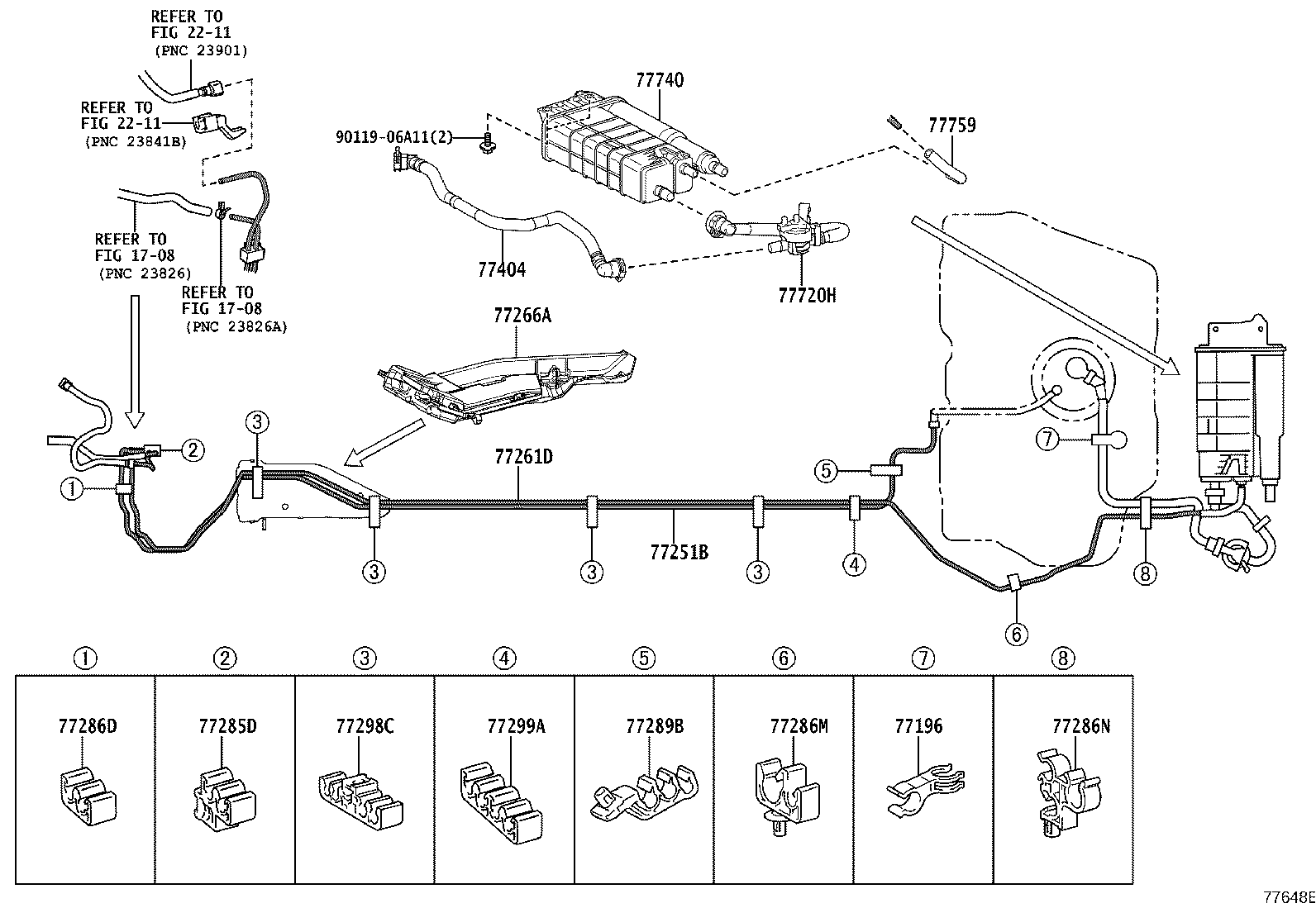 Exploded illustration 77648E