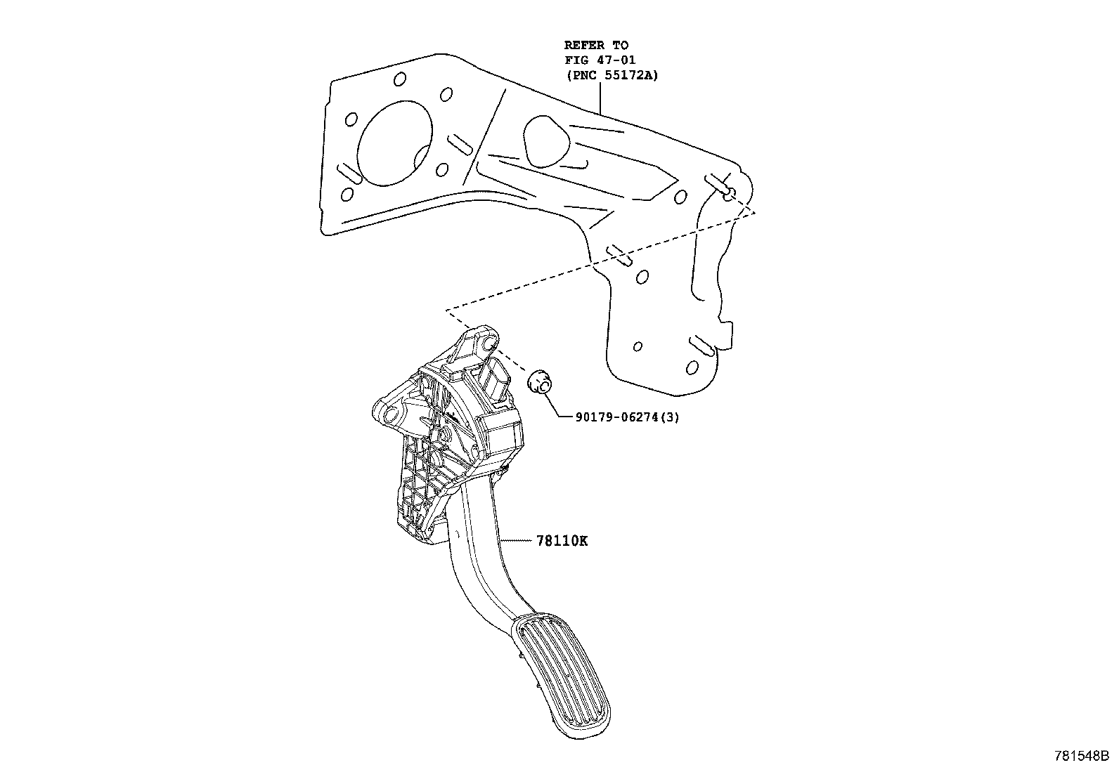 Exploded illustration 781548B