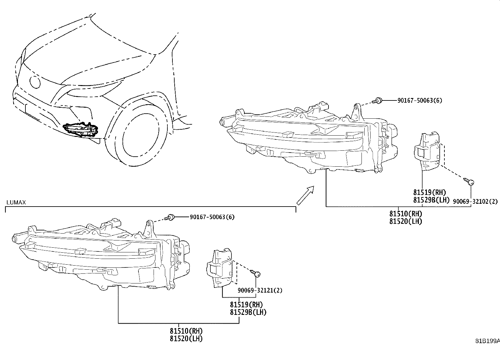 Exploded illustration 81B199A