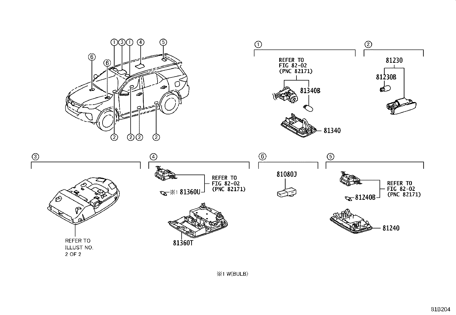 Exploded illustration 81B204